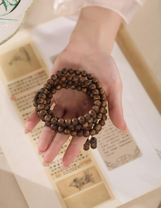 【天然绿棋楠沉香手串-素珠款】众香之魁 木中舍利｜品质严选 产地直发 商品图13