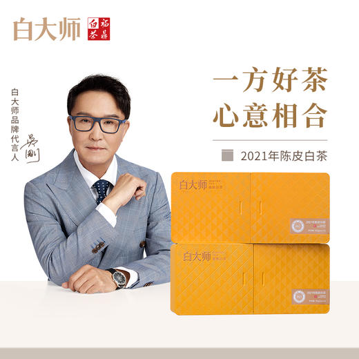 白大师白茶茶叶礼盒正宗福鼎白茶2021年陈皮白茶饼干茶老白茶210g 商品图0