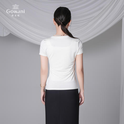 【两色可选】裸感亲肤弹力基础衣橱系列圆领T恤EZ2C135 商品图4