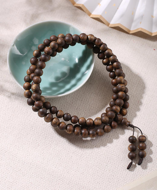 【天然绿棋楠沉香手串-素珠款】众香之魁 木中舍利｜品质严选 产地直发 商品图11