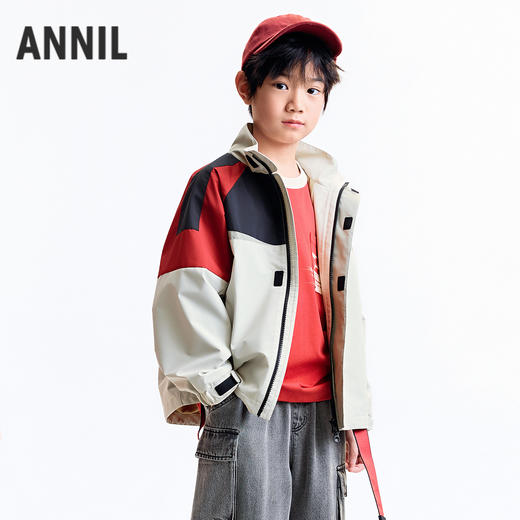 【实体店同款】男童梭织夹克外套秋季新款安奈儿童装AB535101 商品图0