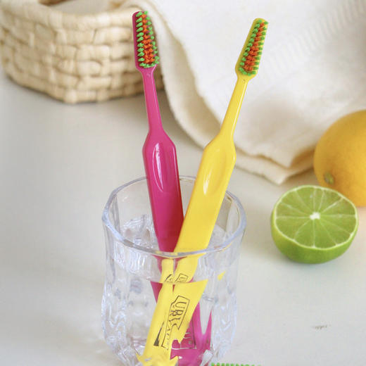 【超值12支装】URYAU 40°可弯折趣彩牙刷 软毛多巴胺设计 防滑手柄 12支*1盒 商品图6