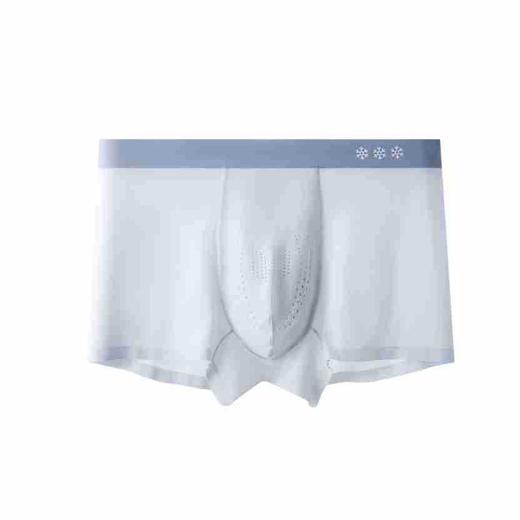 【裆下清风❗薄款人参枸杞内裤】3D立体剪裁无侧缝防夹臀，薄款人参枸杞内裆部，凉感通风透气不闷，网孔冰丝男士内裤男生四角无痕透气平角裤QQ 商品图7