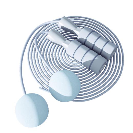 凯速轴承有绳+无绳负重球跳绳KJ21（蓝色）【XPTX】 商品图1