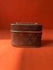 LOUIS VUITTON NICE NANO 经典老花拉链开合 涂层帆布拼牛皮革饰边 收纳包化妆手提包 超迷你 女款 棕色 商品缩略图1