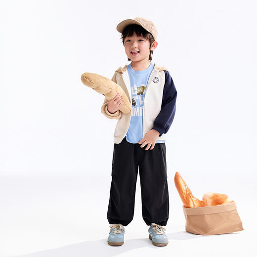 【实体店同款】男女童全腰针织长裤秋季新款安奈儿童装XM536125 商品图3