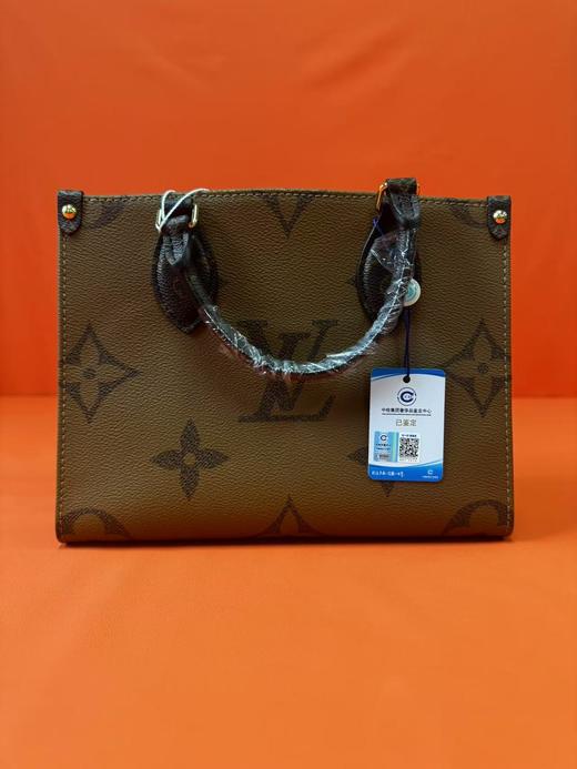 LOUIS VUITTON ONTHEGO 经典老花 帆布涂层 托特包Tote包购物袋手提单肩包 迷你 女款 棕色/焦糖色拼色 商品图2