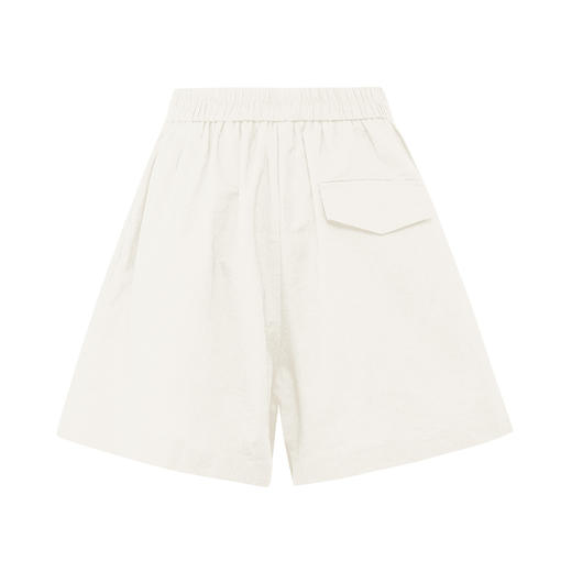 【2件9折】【Petit Bari】(多色)简约三粒扣棉麻A字裙裤短裤 商品图8