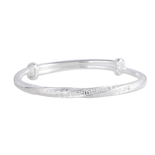 【细品流年】足银回纹莫比乌斯推拉口手镯【SCH-SZ0025-1-230】 商品图4