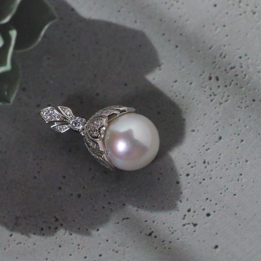 【甄珠贝】梨花头万能扣吊坠 淡水 12-13mm 无暇 ji光 商品图4