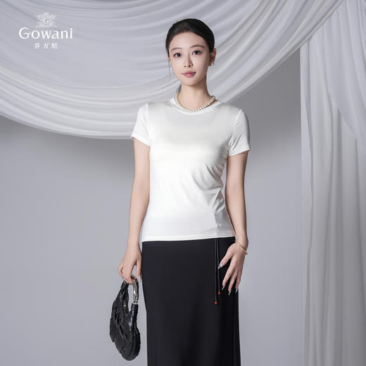 【两色可选】裸感亲肤弹力基础衣橱系列圆领T恤EZ2C135 商品图3