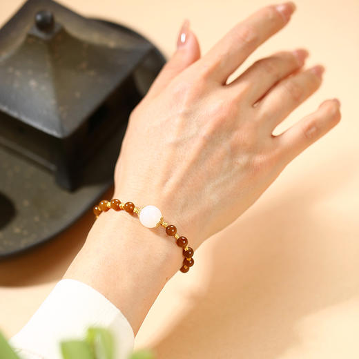 唐竺•和田玉糖玉圆珠手串 商品图0