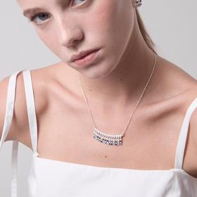 订购6周到｜Joidart-AUBE-银色 彩色珐琅 流苏 项链［西班牙设计师］