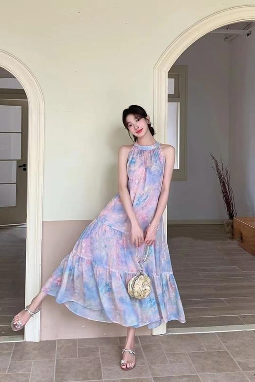 SUMMER & SAGE 晕染度假风挂脖连衣裙 20883【不含腰绳】 商品图1