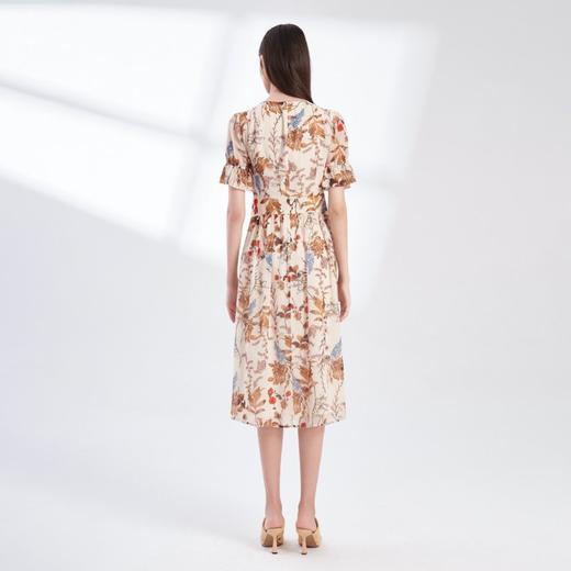 裘堤婼JETEZO	印花V领显瘦连衣裙	BA5006E 商品图5