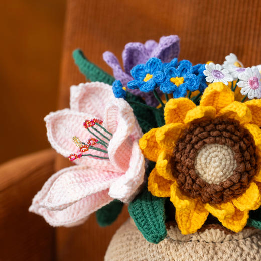 苏苏姐家心语花卉盆栽手工钩针DIY编织毛线团家居摆件材料包 商品图2