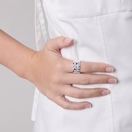 订购6周到｜Joidart-AUBE-银色 彩色珐琅 多圈 戒指［西班牙设计师］ 商品图0