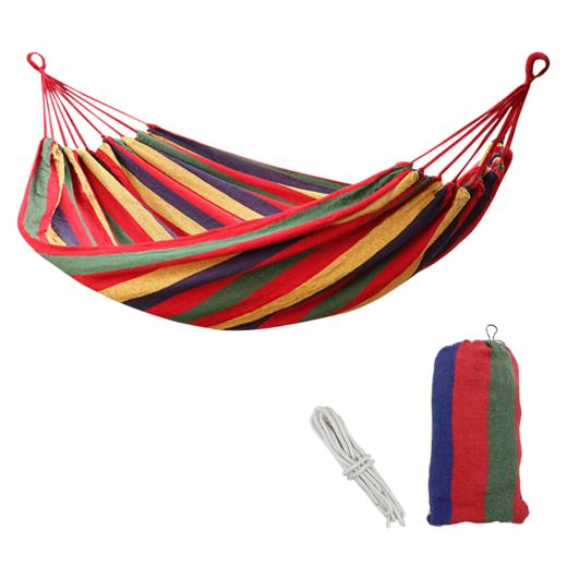 凯速户外野营绑绳帆布吊床HH21（红色彩条）【XPTX】 商品图4