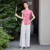 TZW-新中式国风套装女2025夏新款时尚气质印花马甲阔腿裤两件套 商品缩略图1