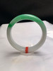620406，56.7圈口，飘绿正圈平安镯，白底飘一截绿，色阳，底子细腻 商品缩略图0