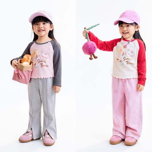 【实体店同款】女童圆领长袖上衣秋季新款安奈儿童装XG531184 商品图3