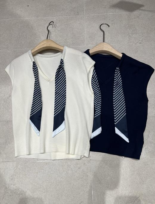 【门店同款】ENJOY夏季“都市漫游”飘带V领针织 163594501 商品图0