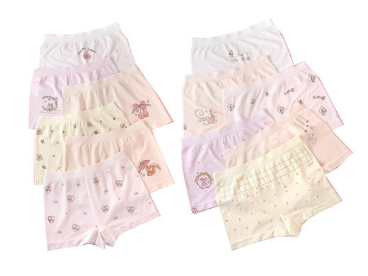 【满3条/59元】【秀黛】女童无缝印花平角裤女童内裤S5444006T【门店同款】 商品图0