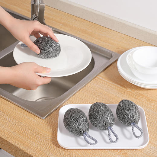 【批发】美丽雅随心挂钢蛋钢丝球厨房强力去污耐用不伤锅 商品图7