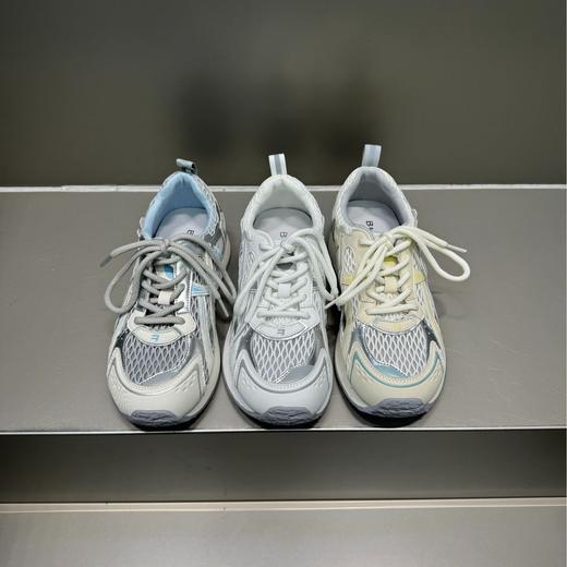 真皮网面透气老爹鞋！女2025夏季新款轻便厚底时尚百搭休闲运动鞋 商品图4