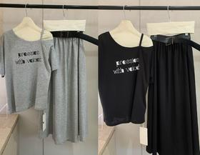 【门店同款】ENJOY夏季慵懒斜肩套装 163543149