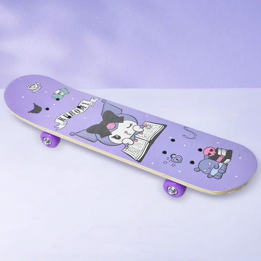 【高回弹PU轮，抗磨抓地力更强】三丽鸥正版四轮滑板车 高弹滑轮卡通双翘板 6-12岁儿童滑板车初学者-QQ 商品图5