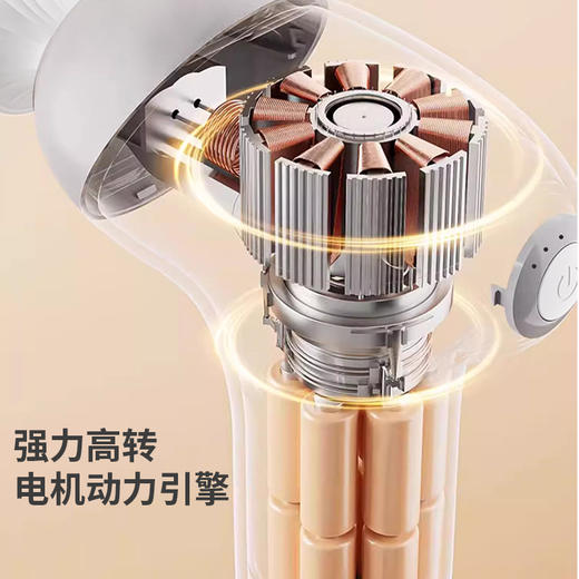 凯速筋膜枪家用灰白色迷你按摩仪肌肉筋膜按摩仪JM03白灰色（5个按摩头）【XPTX】 商品图3