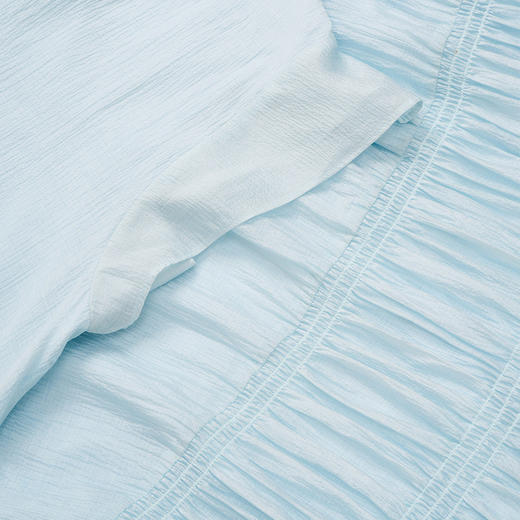 【2件9折】【Petit Bari】(多色)轻盈仙气褶皱肌理小飞袖连衣裙 商品图6