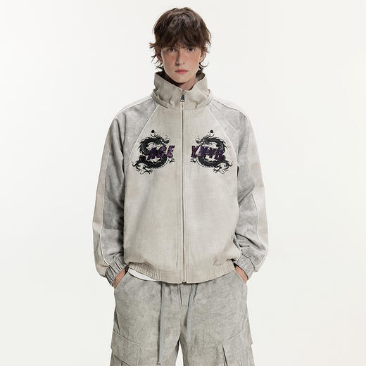 YKYB黄子韬同款套装2025龙图腾万针刺绣宽松休闲高街工装潮流战袍情侣套装礼盒装Y53NTZ888 商品图5