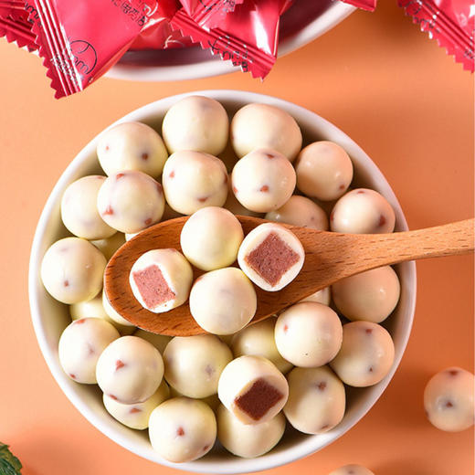 法思觅语酸奶山楂球草莓味138g/盒 商品图2