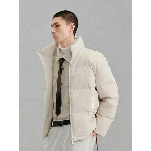 GXG男装 暗压花立领羽绒服通勤外套24冬季热卖G24XY24008 商品图3