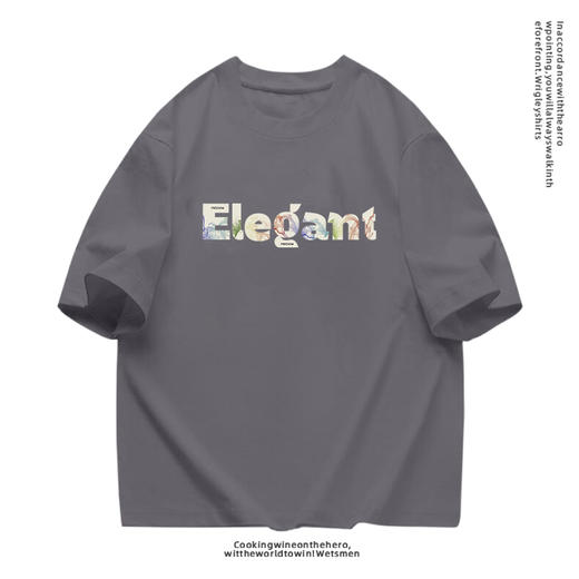 【GZ】无忧购“清仓大促”新款短袖印花宽松百搭阔版半袖休闲纯棉T恤英文款（截单后3-5天发货） 商品图14