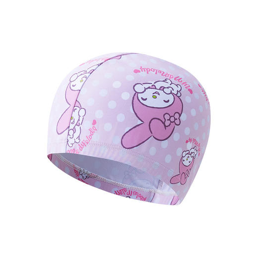 儿童泳帽库洛米布帽宝宝游泳弹力印花帽子女童小学生游泳馆装备 商品图4