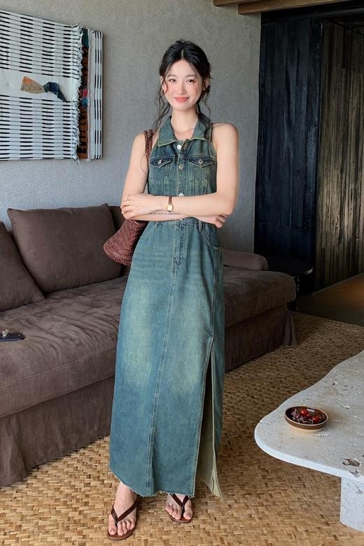 Kai & Kiera 港风复古牛仔连衣裙 20878 商品图1