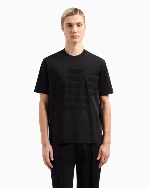 【新品现货到仓特惠秒】Emporio Armani 男士全棉质感飞鹰logo商务休闲短袖T恤12340 商品图0