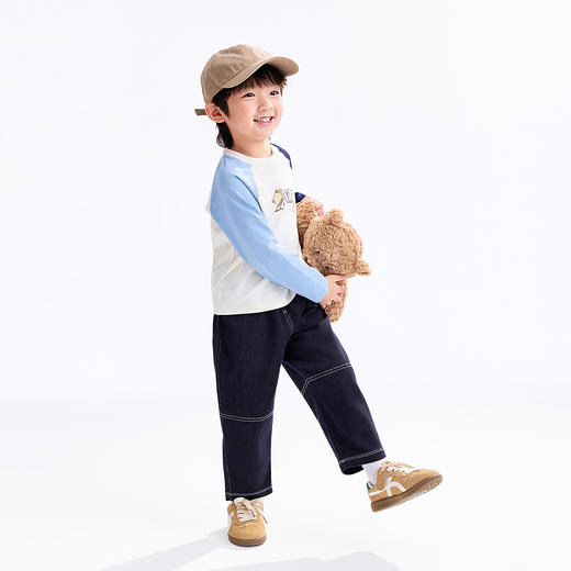 【实体店同款】男童全腰梭织单裤秋季新款安奈儿童装XB536005 商品图6