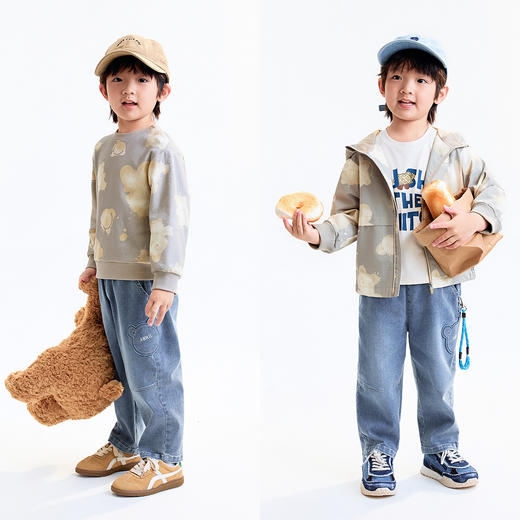 【实体店同款】男童全腰牛仔梭织长裤秋季新款安奈儿童装XB536123 商品图3