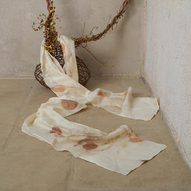 【林栖设计小店】【植物染】真丝丝巾草木染拓印2025秋季新款桑蚕丝围巾2953029