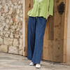 绽放405朵/多巴胺·老友牛仔裤宽松拖地老爹裤直筒裤棉麻阔腿裤女 商品缩略图1
