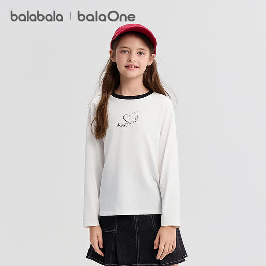 巴拉巴拉balaOne童装女童长袖t恤儿童2025新款秋纯棉洋气休闲上衣★ 商品图2