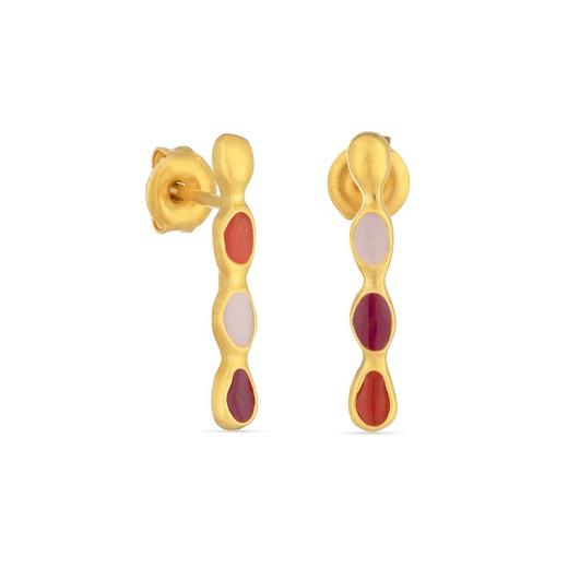 订购6周到｜Joidart-AUBE-金色 彩色珐琅 单条 吊坠 耳环［西班牙设计师］ 商品图1