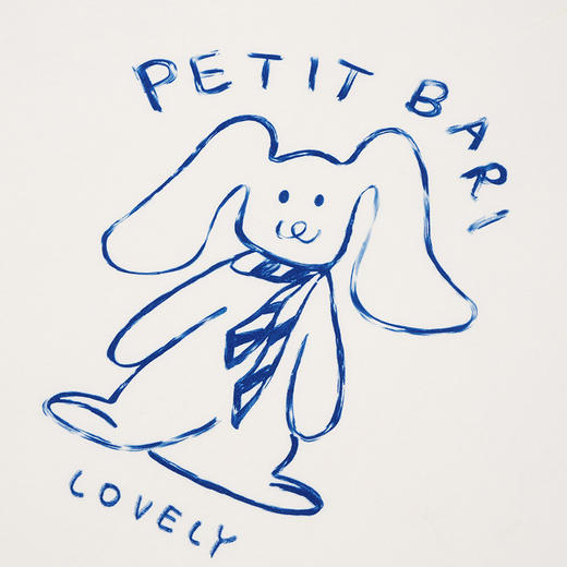 【2件9折】【Petit Bari】涂鸦手绘兔子印花凉感索罗娜短袖T恤 商品图4