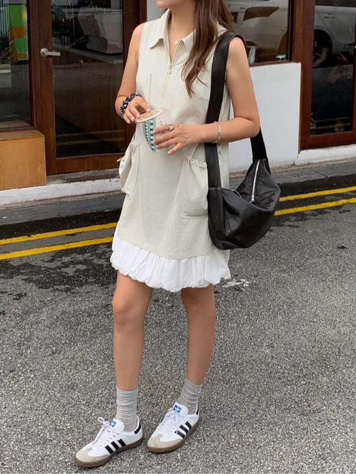 Selfwho25新款拼接蓬松泡泡背心裙070302 商品图10