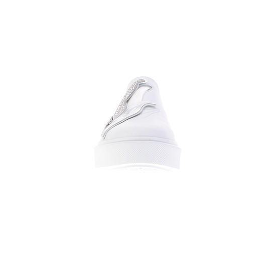 sheme叶片拼接水晶点缀镂空网纱女士真皮穆勒鞋可定制 商品图2