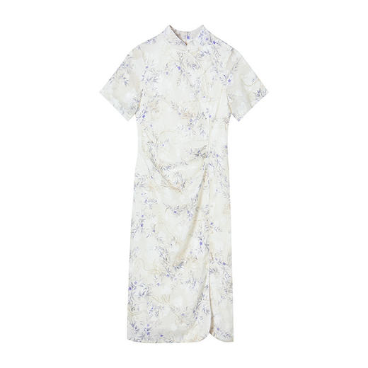 「高货sh」全新升级【铂金会员275/天猫369/差价94】(45854)洛诗琳新中式刺绣印花连衣裙2025夏季改良旗袍国风碎花裙 商品图4